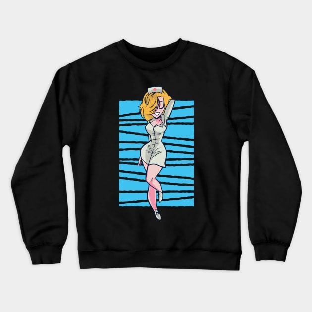 Sexy nurse Crewneck Sweatshirt by Black Phoenix Designs